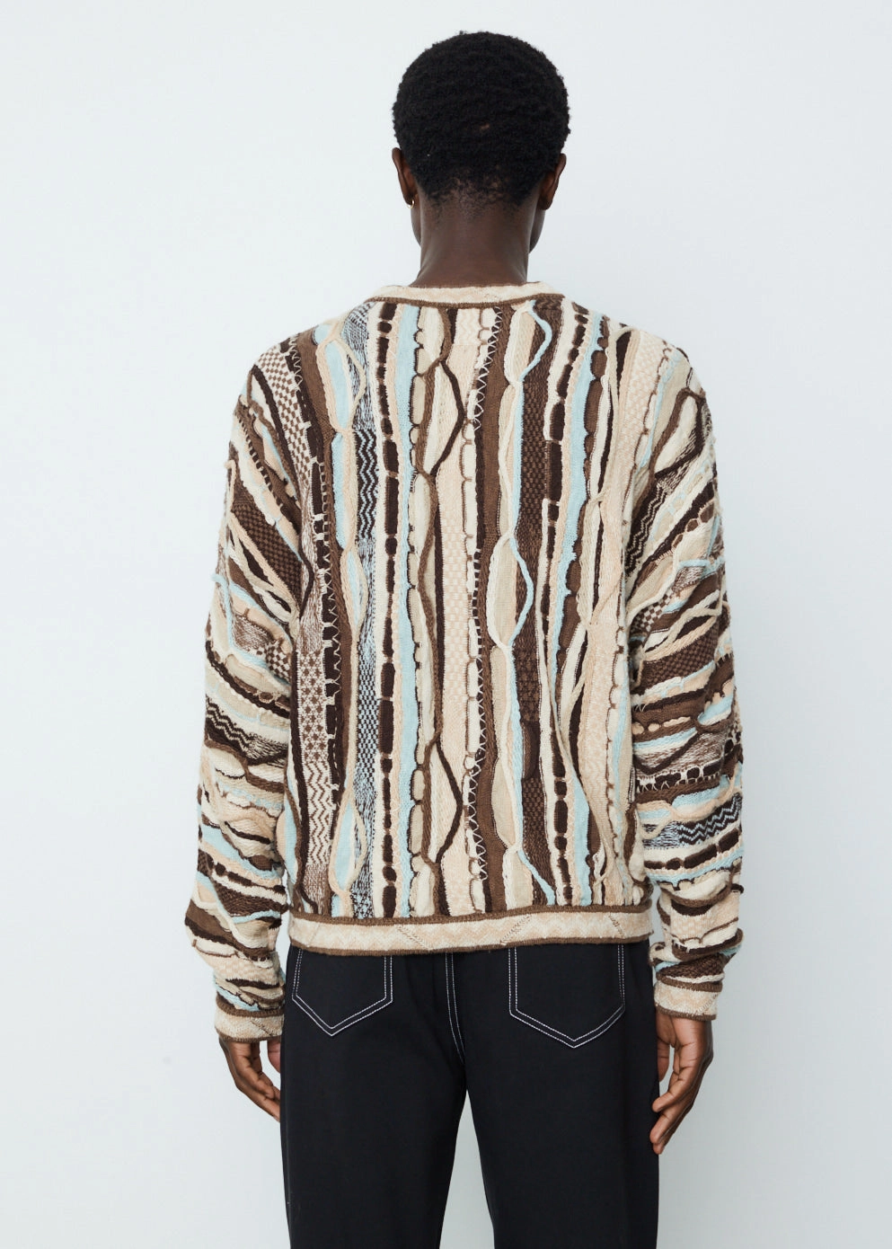 7G Knit Gaudy Crew Sweater