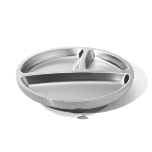 Avanchy Stainless Steel Baby Suction Plate White