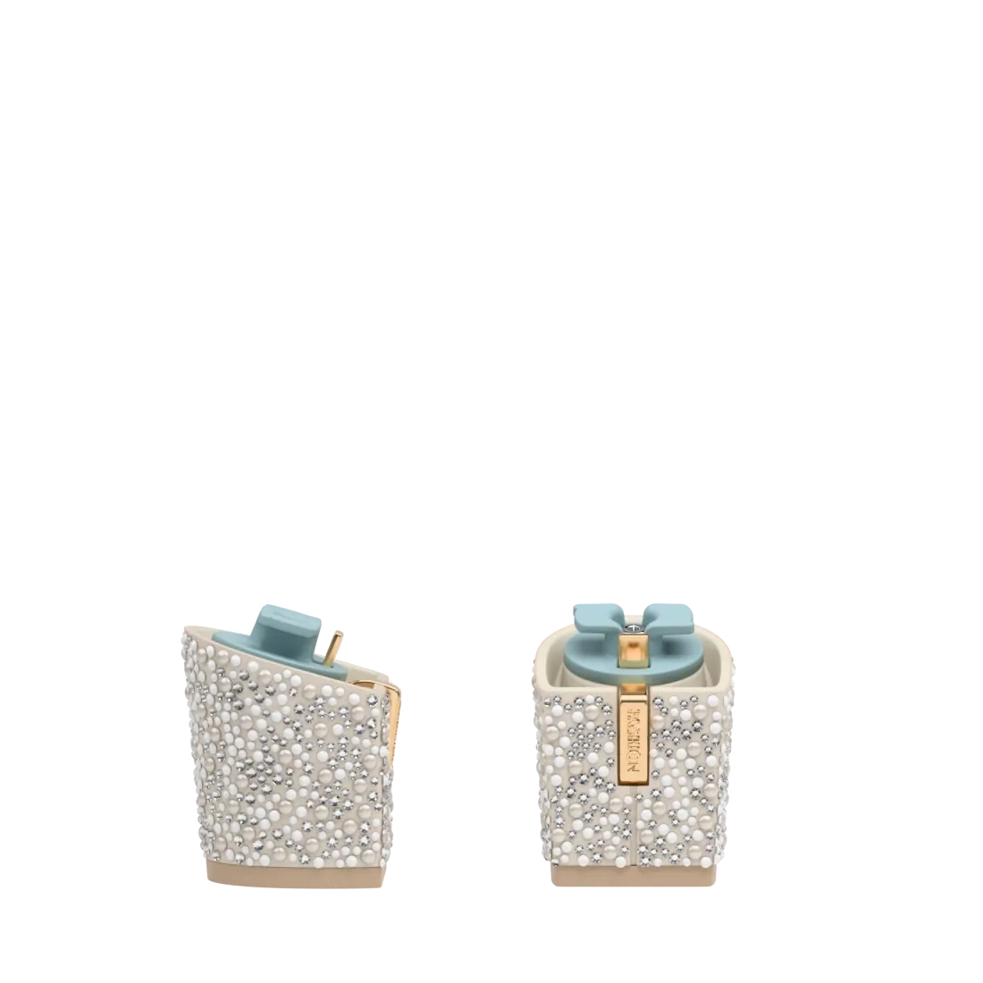 Block Heel Kit 3 Ivory Pearl & Rhinestone