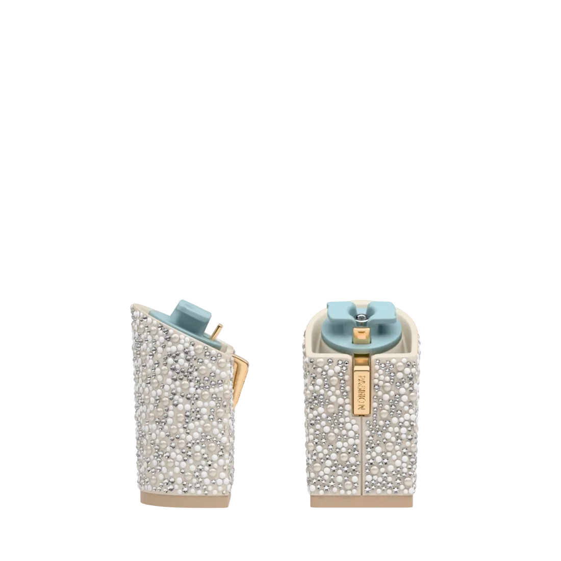 Block Heel Kit 4 Ivory Pearl & Rhinestone