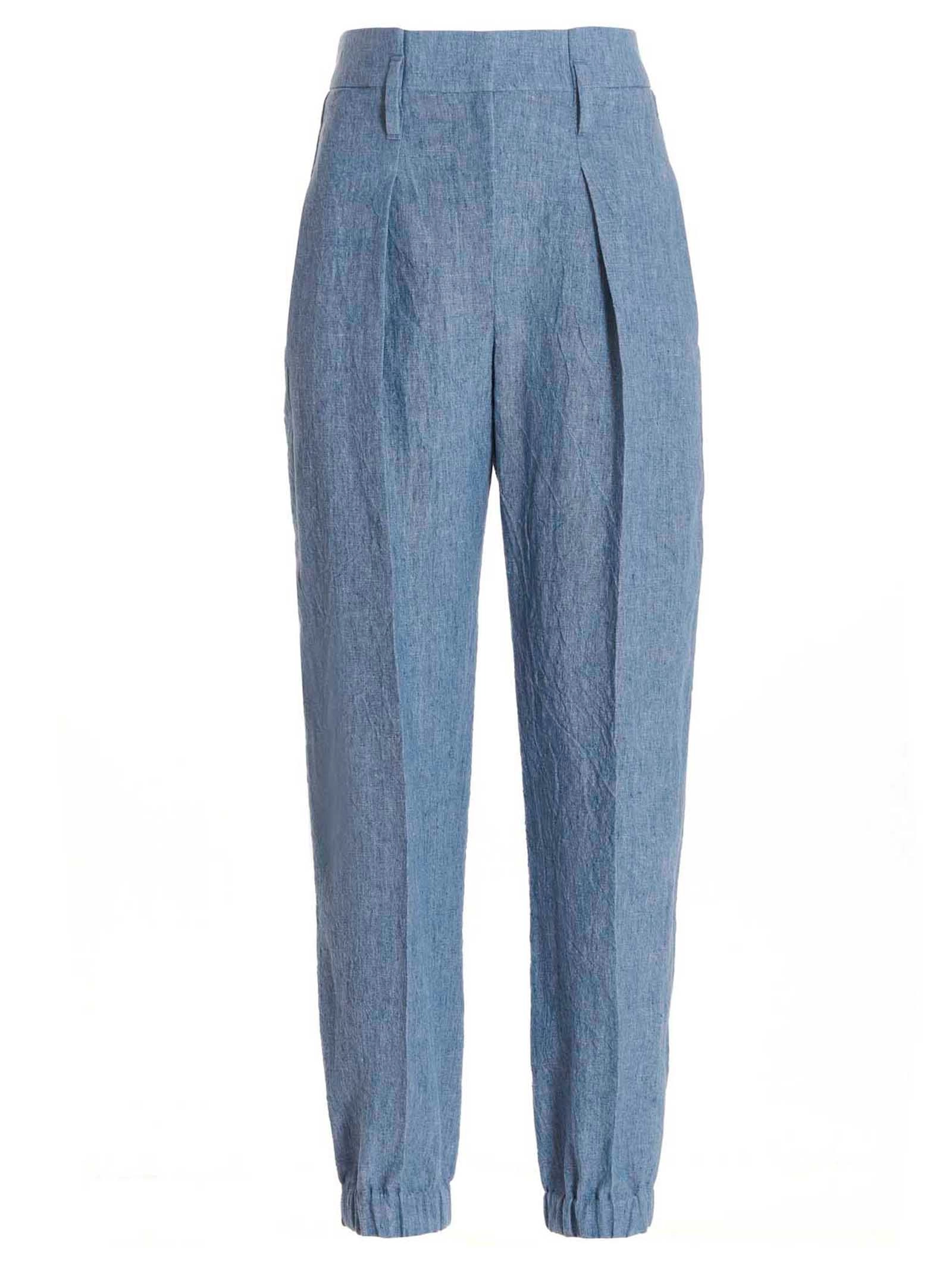 Brunello Cucinelli High Waist Tapered Leg Pants