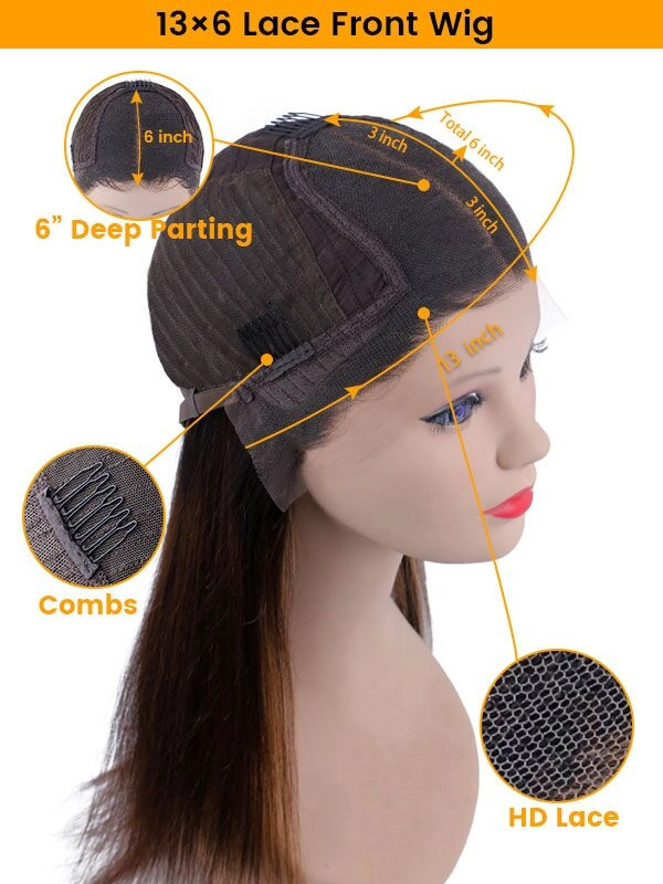 Chinalacewig 24h Shipping 150% Density Highlight 13x6 HD Lace Front Body Wave Wig  CF535