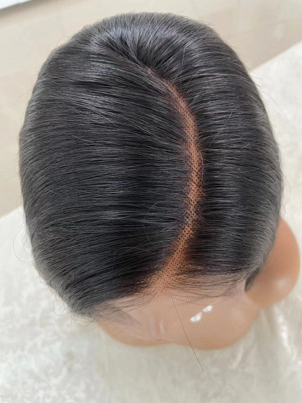 Chinalacewig Black Friday Human Virgin Hair Short Bob Style C-part Lace Front Wigs CF552
