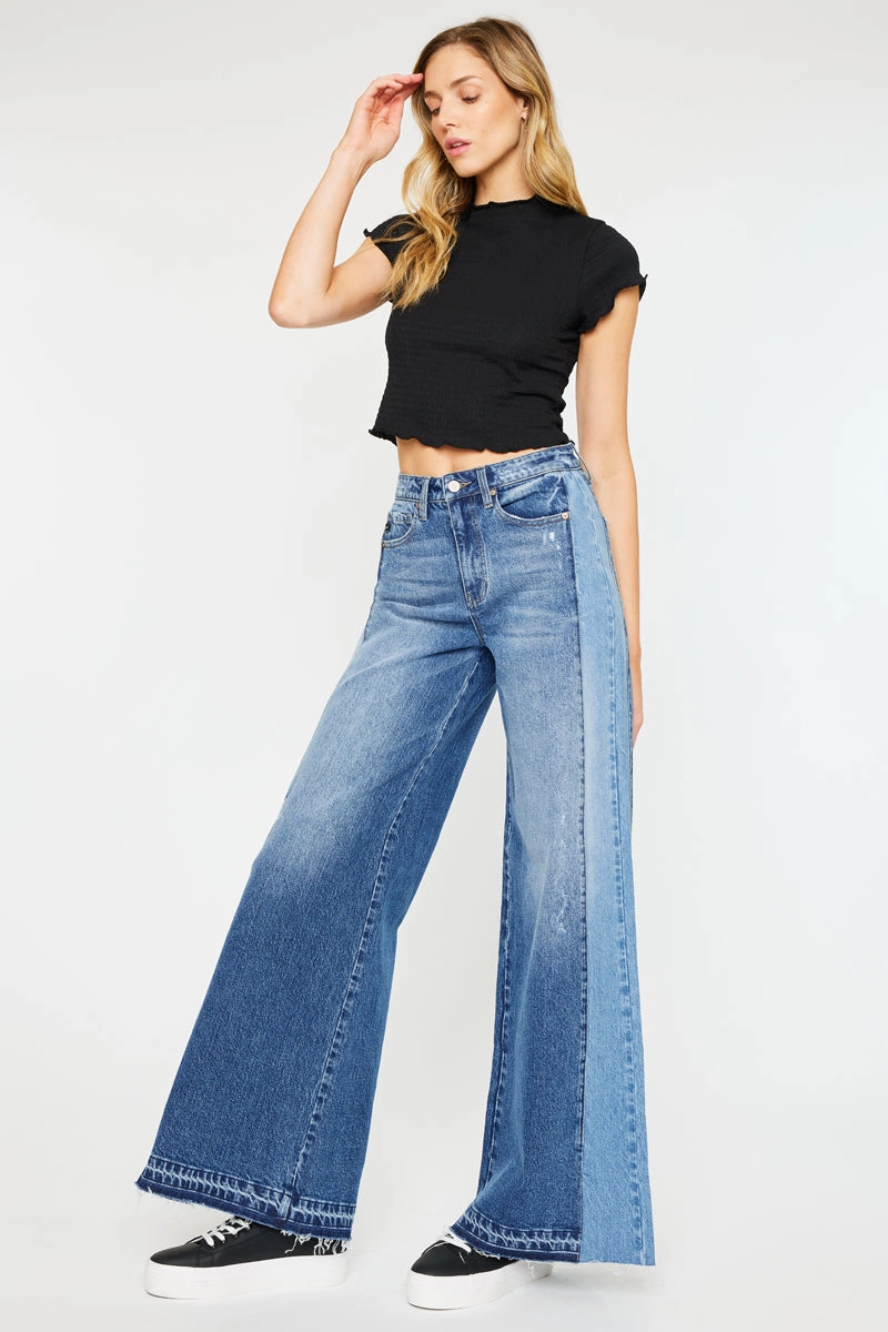 Clover High Rise Wide Leg Jeans