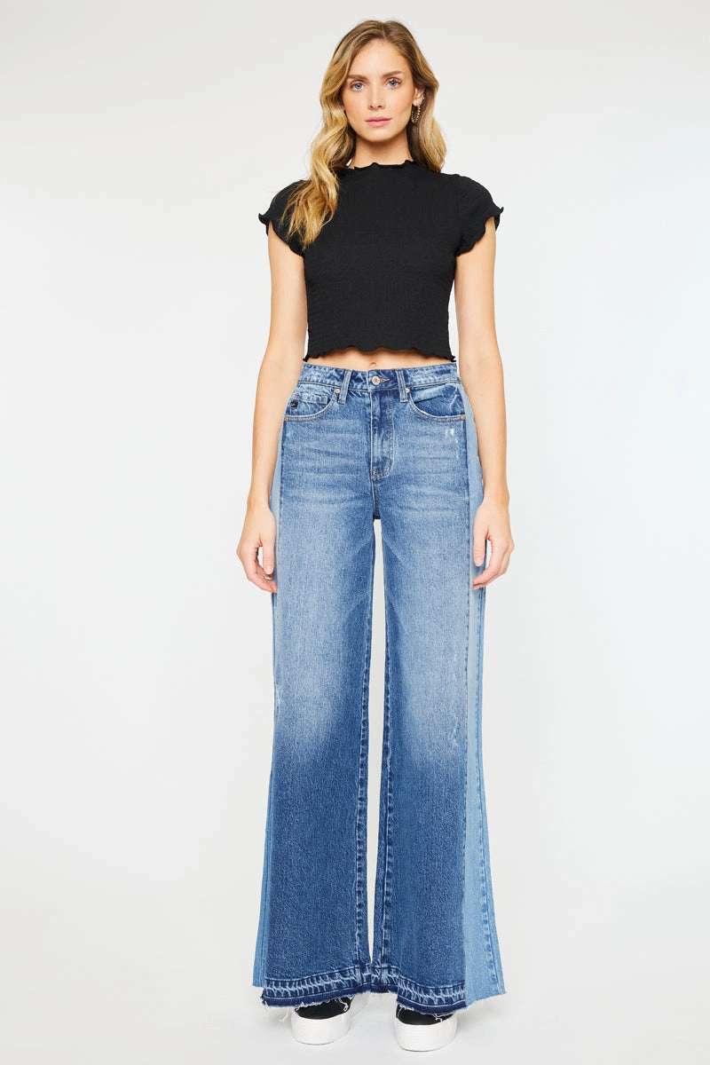Clover High Rise Wide Leg Jeans
