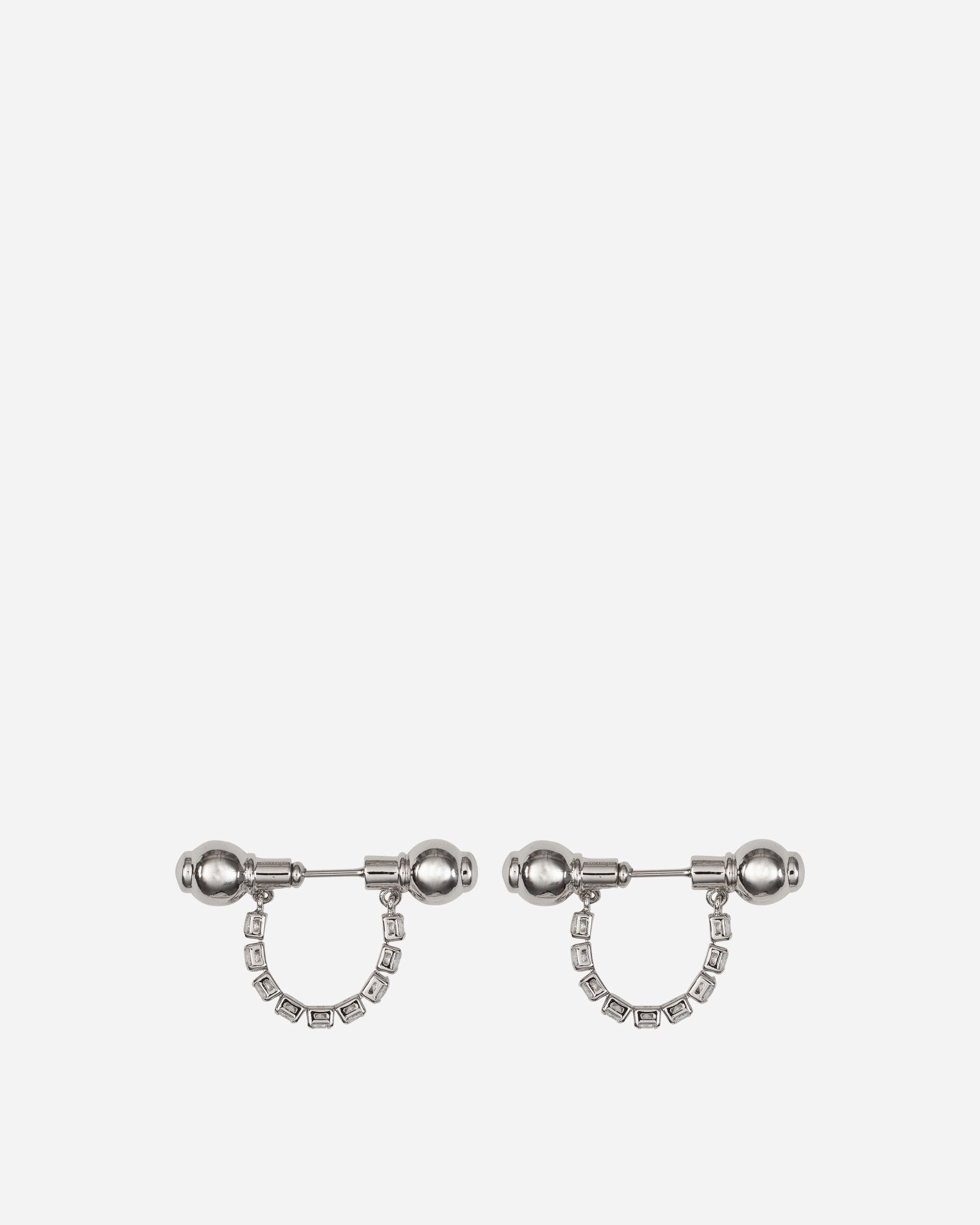Crystal Barbells Silver