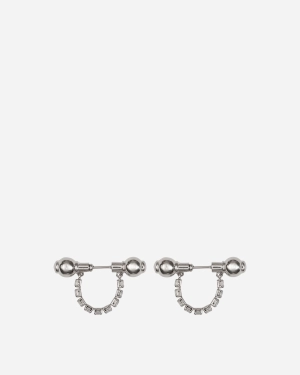Crystal Barbells Silver
