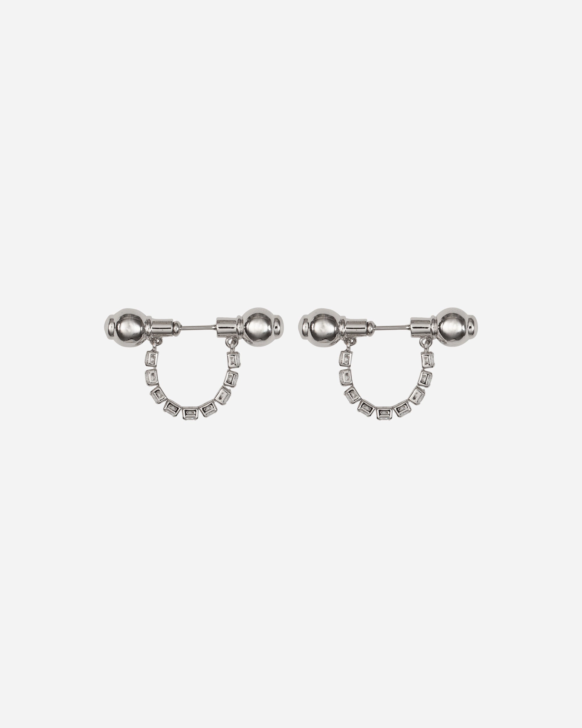 Crystal Barbells Silver
