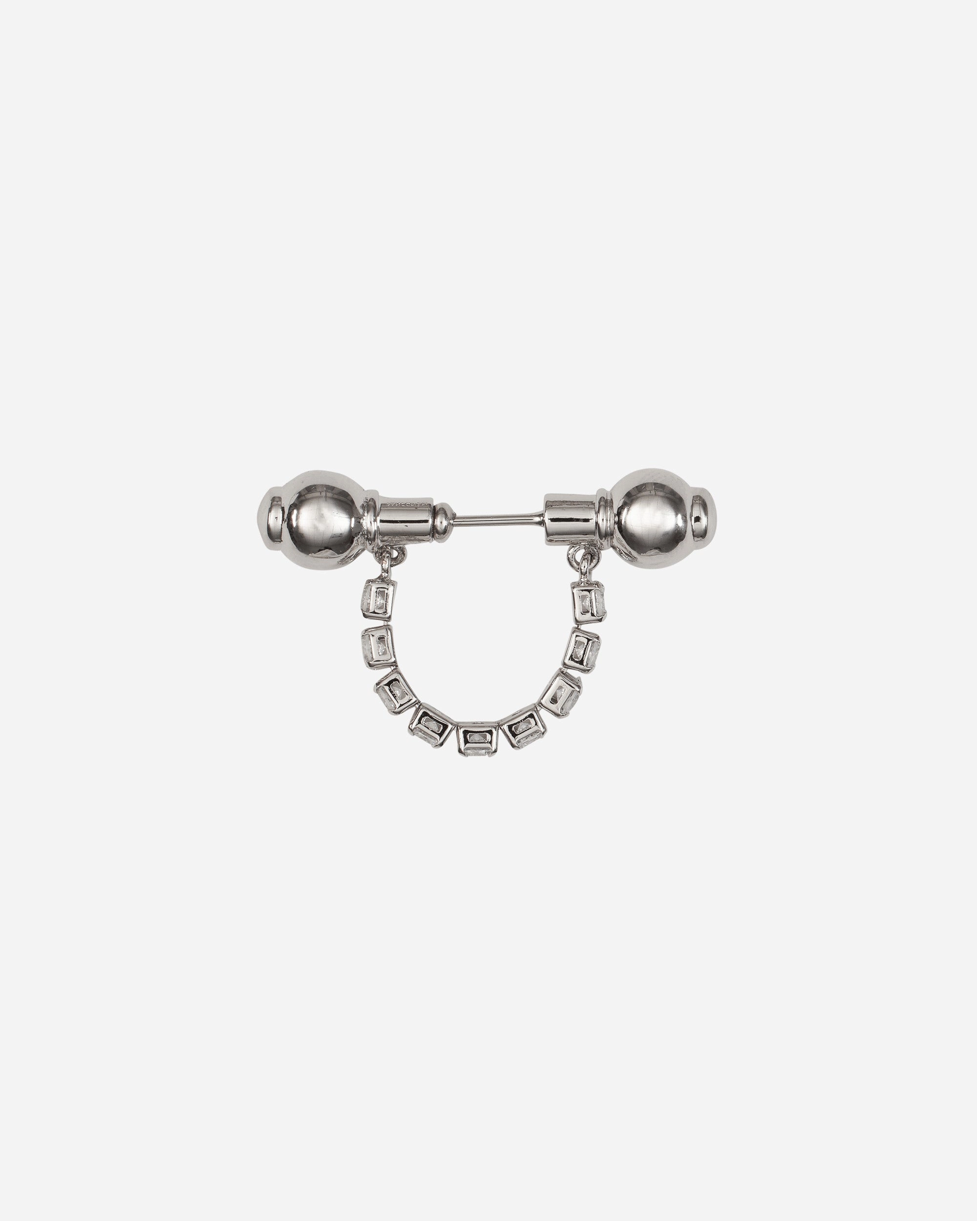 Crystal Barbells Silver