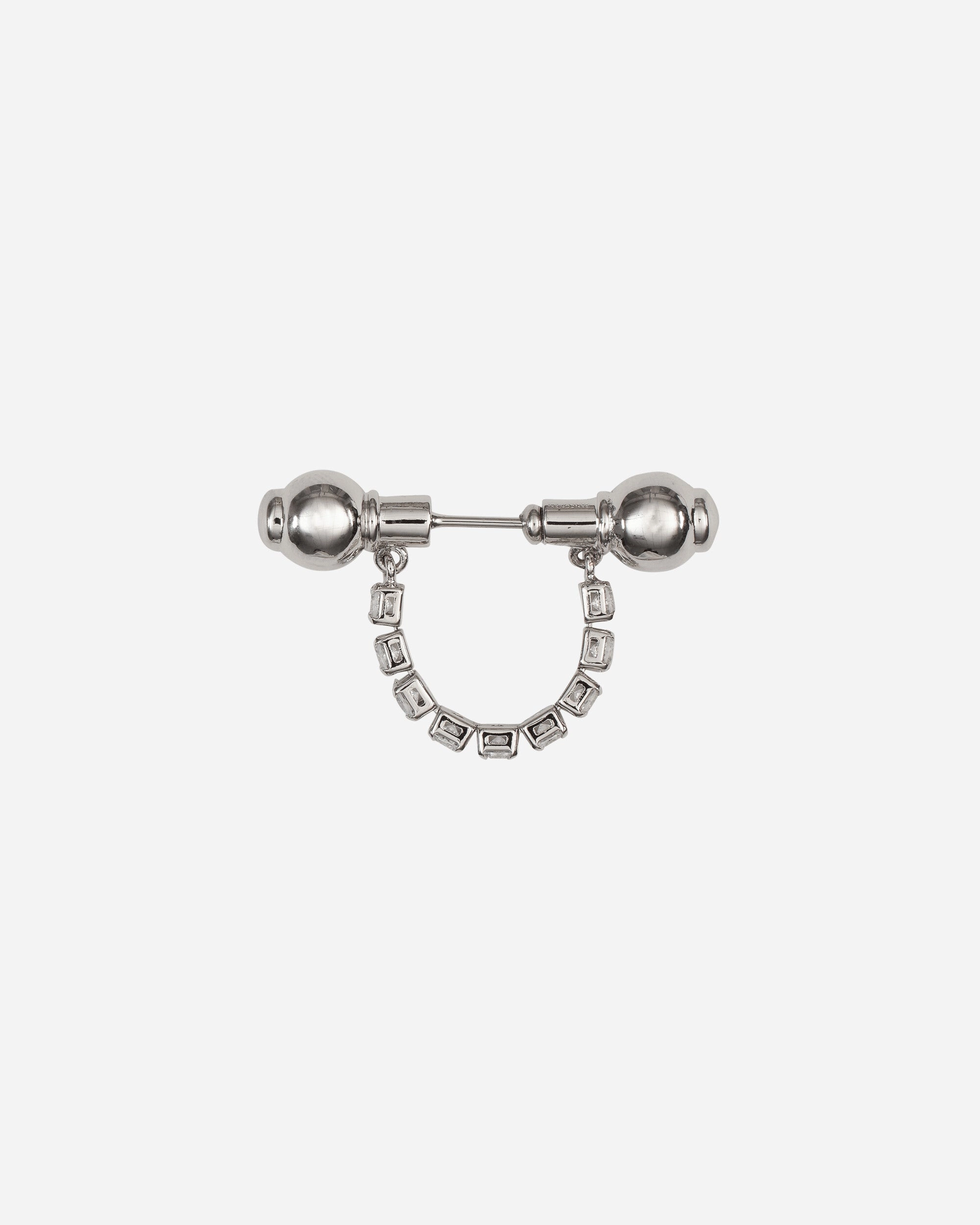Crystal Barbells Silver