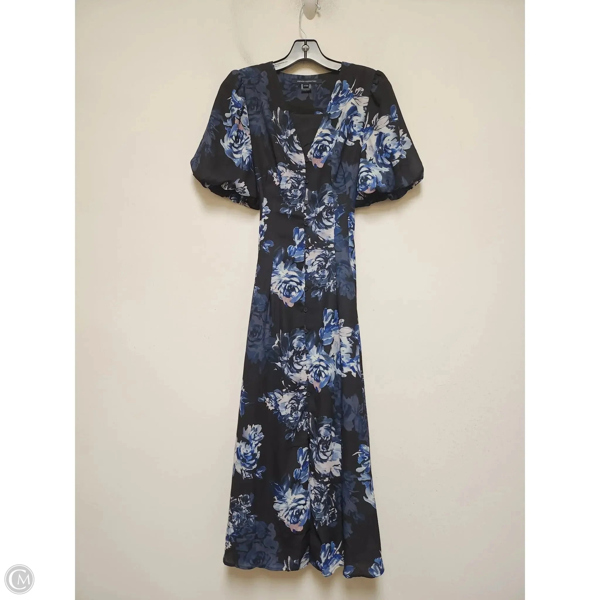 Dress Casual Maxi By French Connection In Black & Blue, Size: S