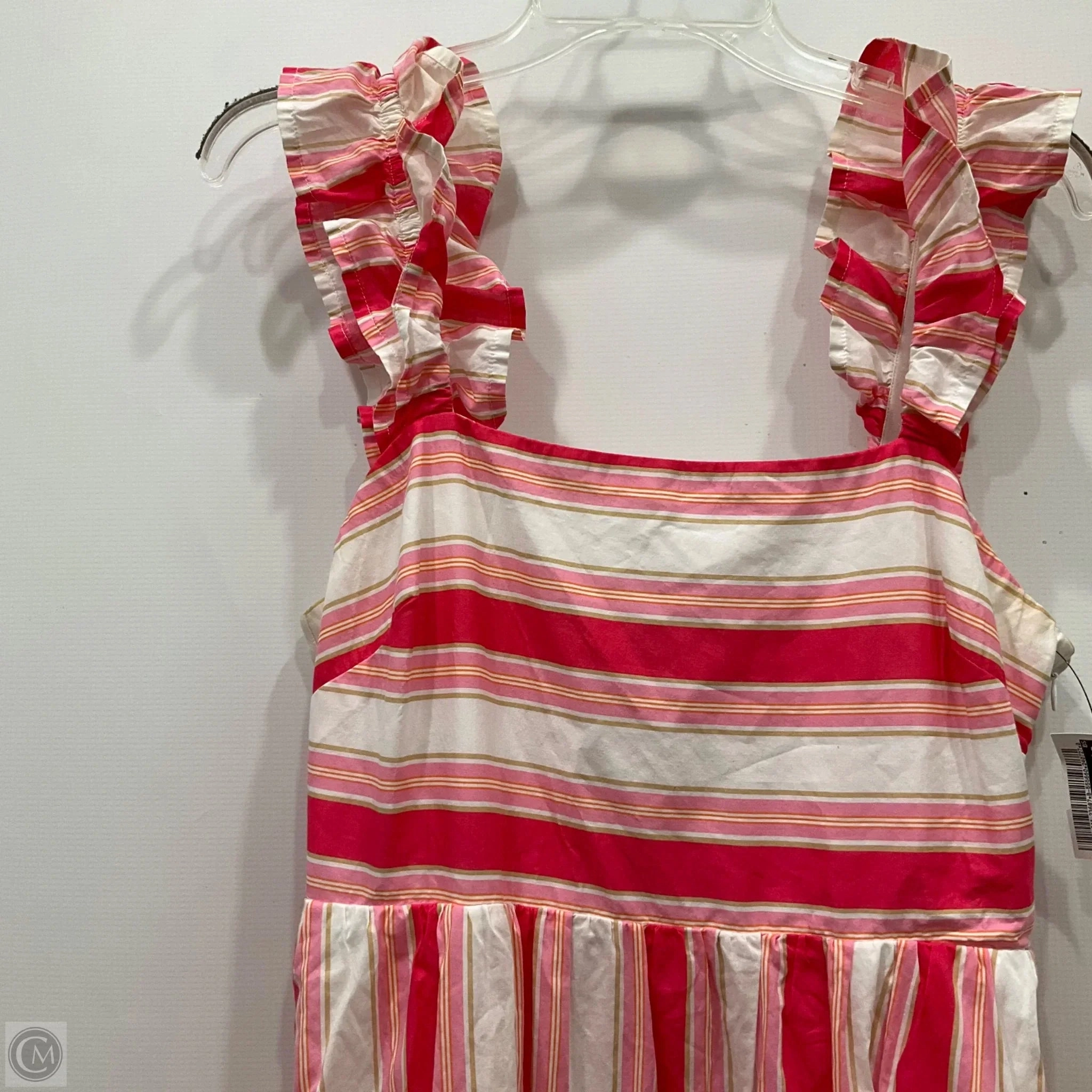 Dress Casual Maxi By J. Crew In Pink & White, Size: 10