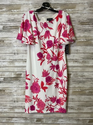 Dress Casual Midi By Jessica Howard In Pink & White, Size:12