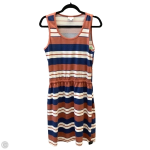 Dress Casual Midi By Lularoe In Striped Pattern, Size: L
