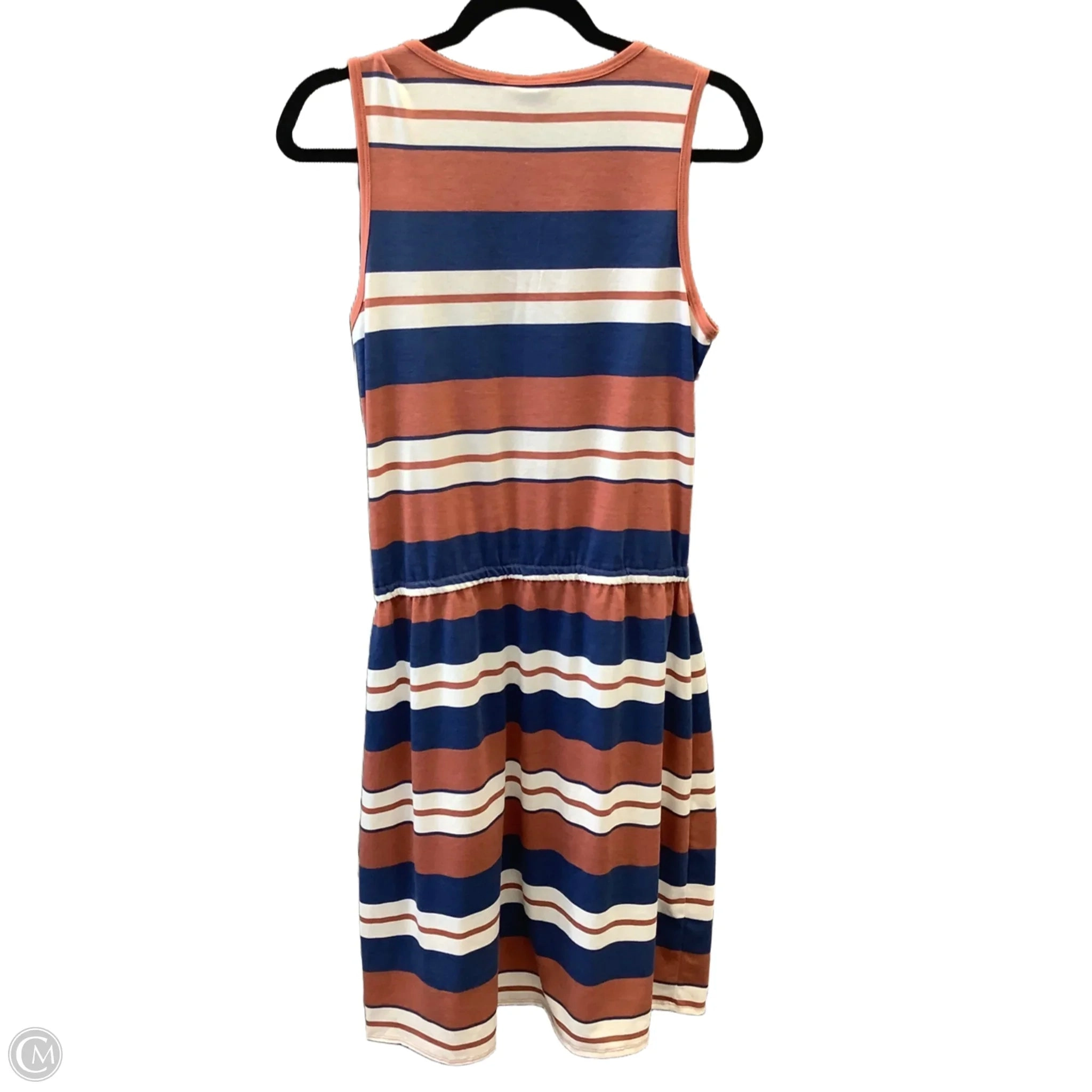 Dress Casual Midi By Lularoe In Striped Pattern, Size: L