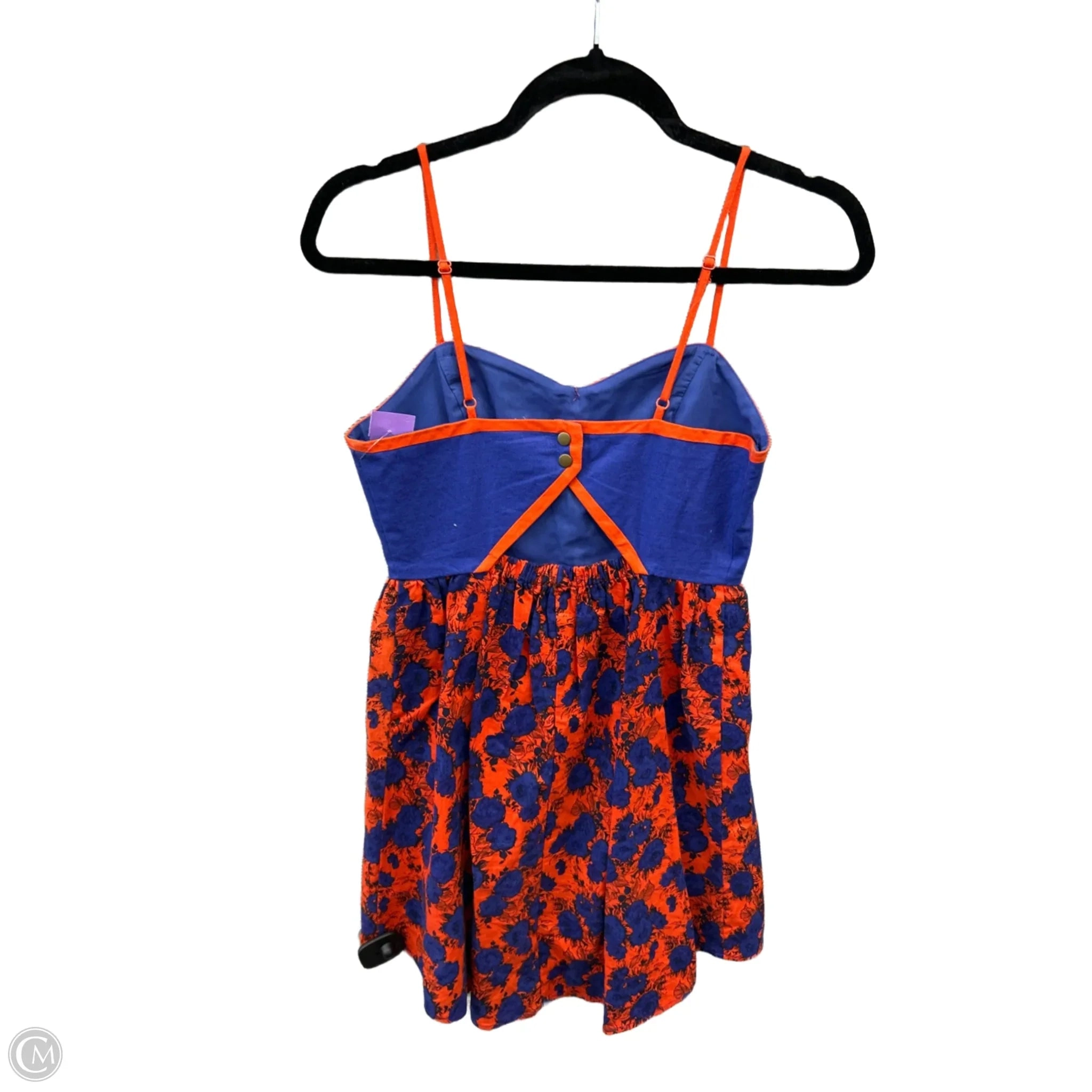 Dress Casual Short By Clothes Mentor In Orange & Purple, Size: S