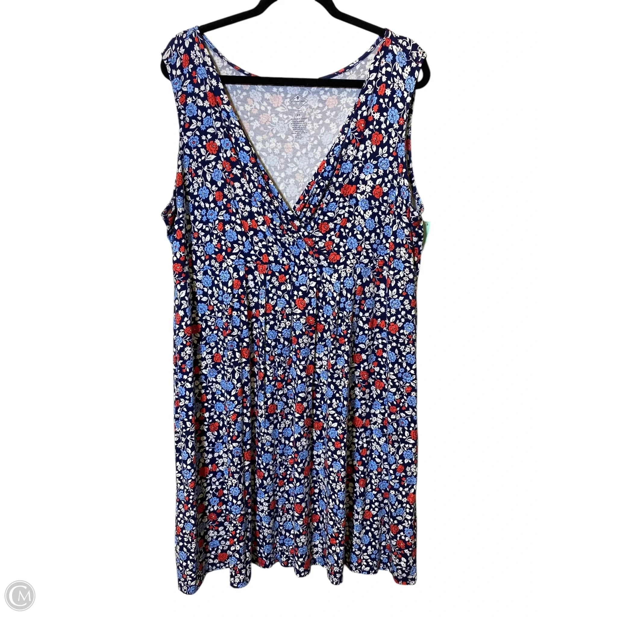 Dress Casual Short By St Johns Bay In Floral Print, Size: 2x