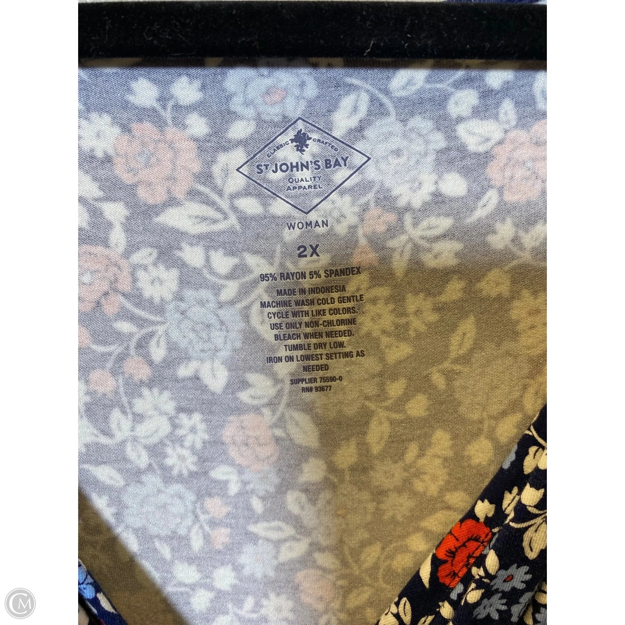 Dress Casual Short By St Johns Bay In Floral Print, Size: 2x