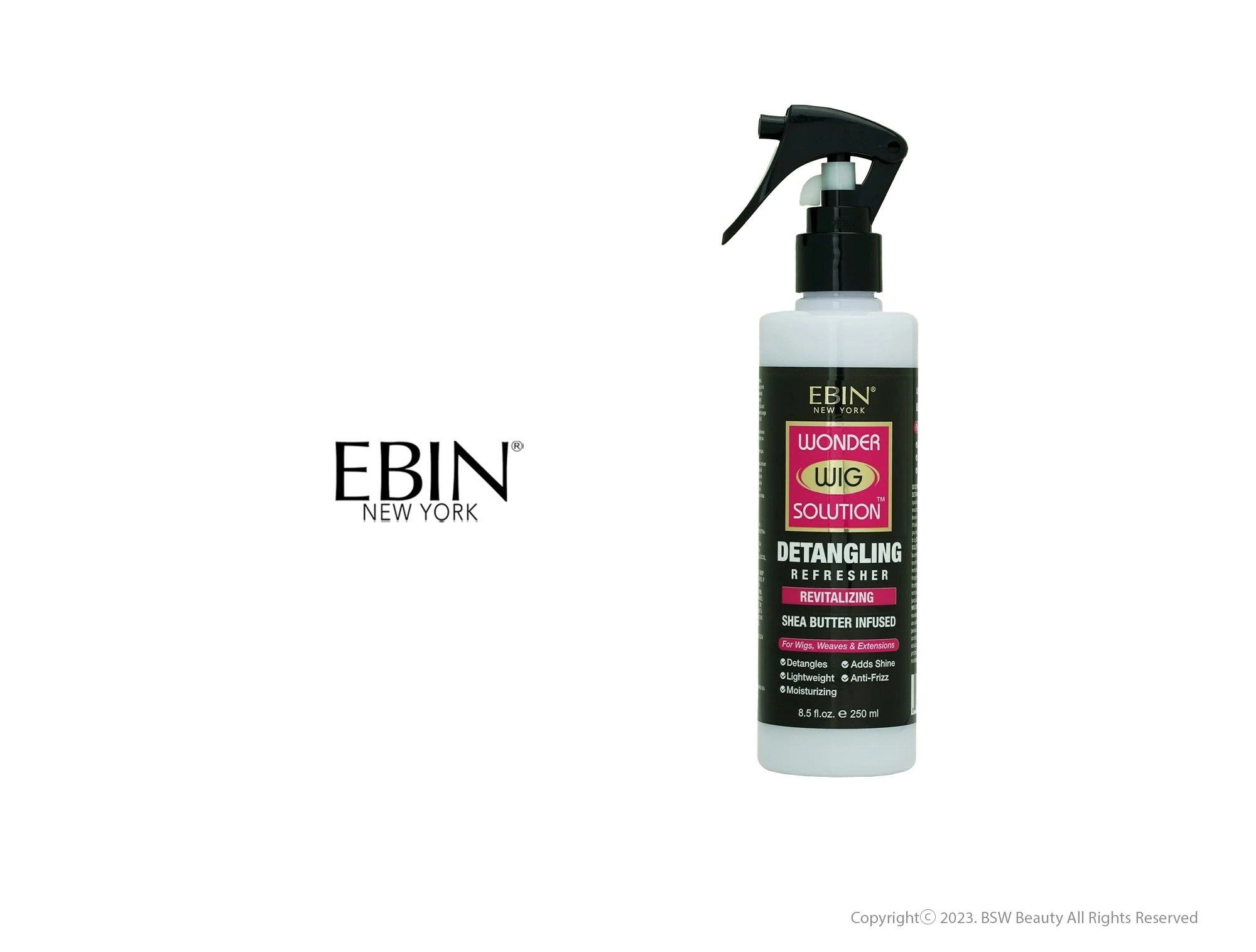 EBIN WONDER WIG SOLUTION DETANGLING REFRESHER SPRAY 8.5oz