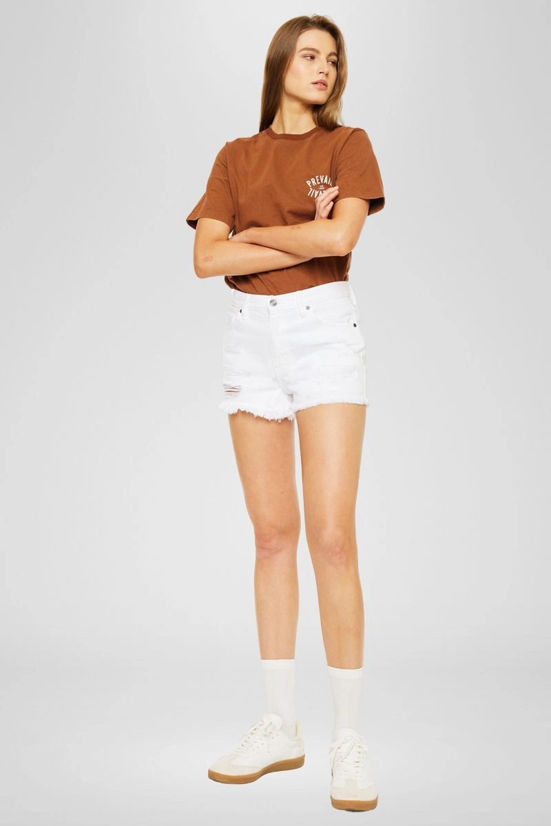 Ethel High Rise Distressed Shorts