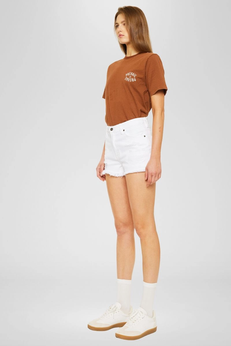 Ethel High Rise Distressed Shorts