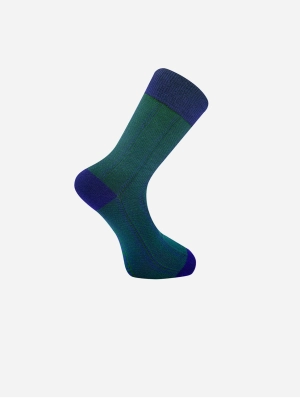 Herringbone Unisex Organic Cotton Socks | Green