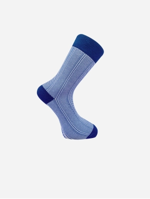 Herringbone Unisex Organic Cotton Socks | Navy
