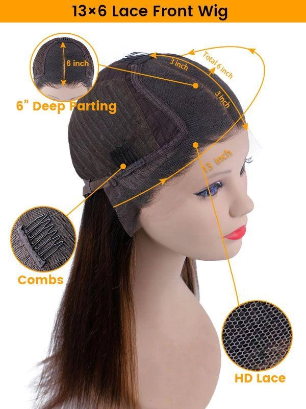 Highlight Color Deep Curls 13×6 Undetectable HD Lace Wig With Plucked Hairline NCF97