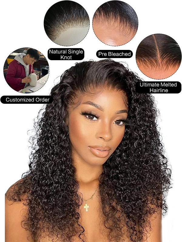 Highlight Color Deep Curls 13×6 Undetectable HD Lace Wig With Plucked Hairline NCF97