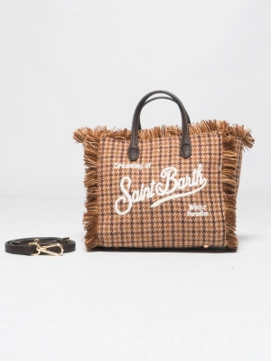 Mini Vanity Bag in Micro Houndstooth Brown