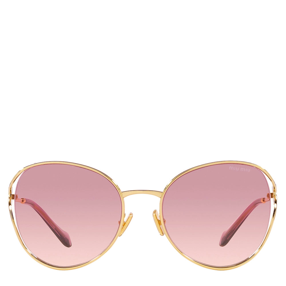 Miu Miu Metal Woman Sunglass Gold 53ys