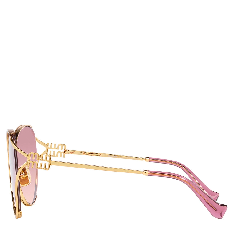 Miu Miu Metal Woman Sunglass Gold 53ys