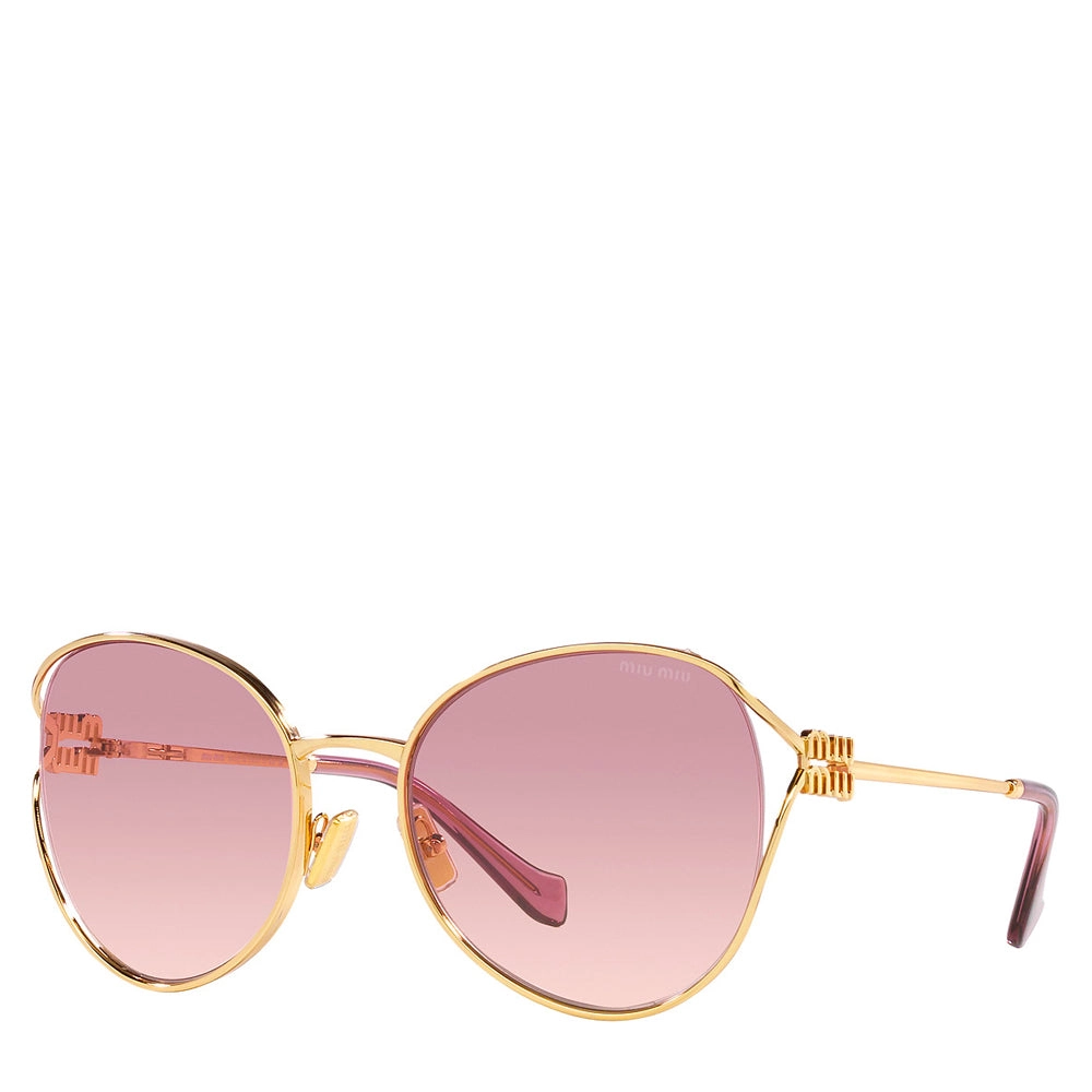 Miu Miu Metal Woman Sunglass Gold 53ys