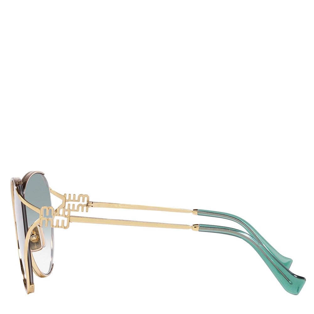 Miu Miu Metal Woman Sunglass Pale Gold 53ys