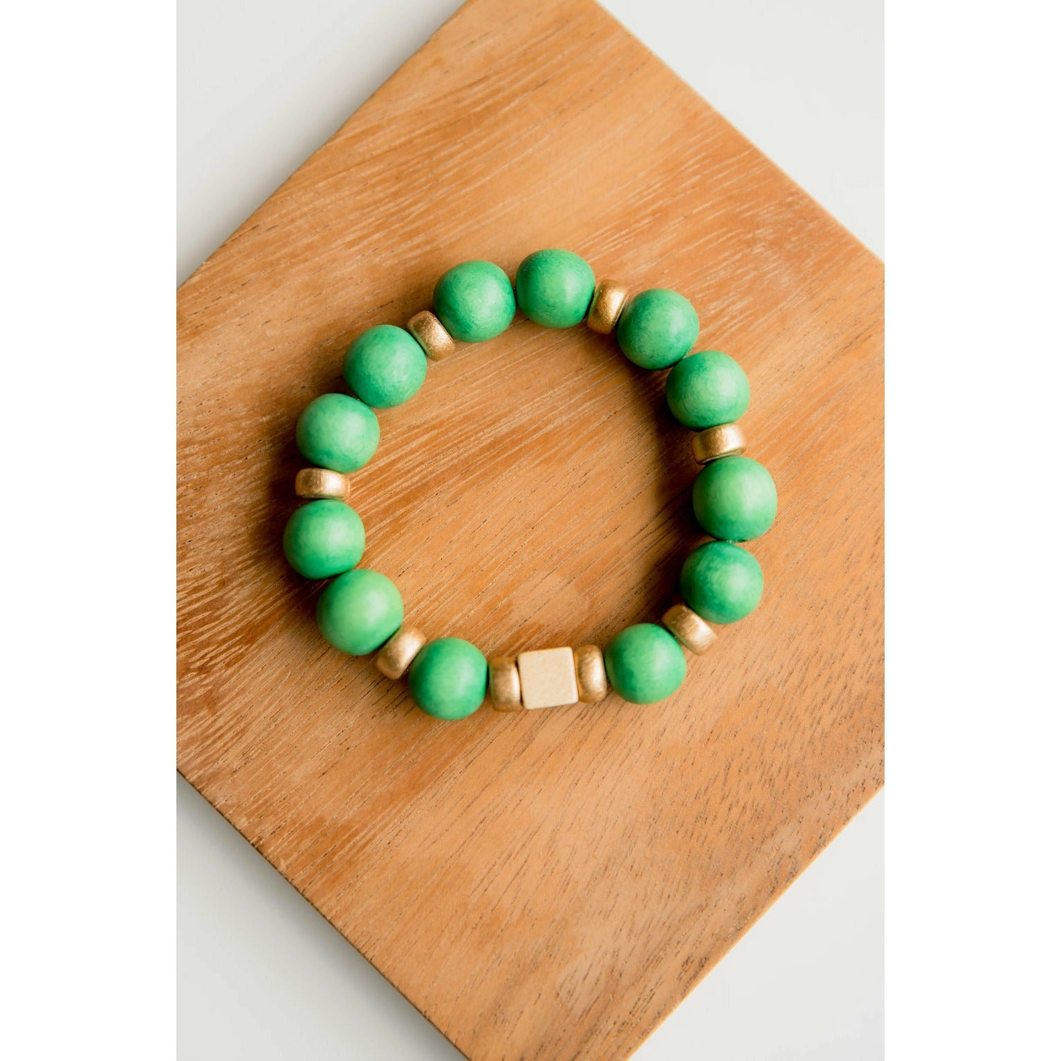 Multi Gold Accented Beaded Bracelet