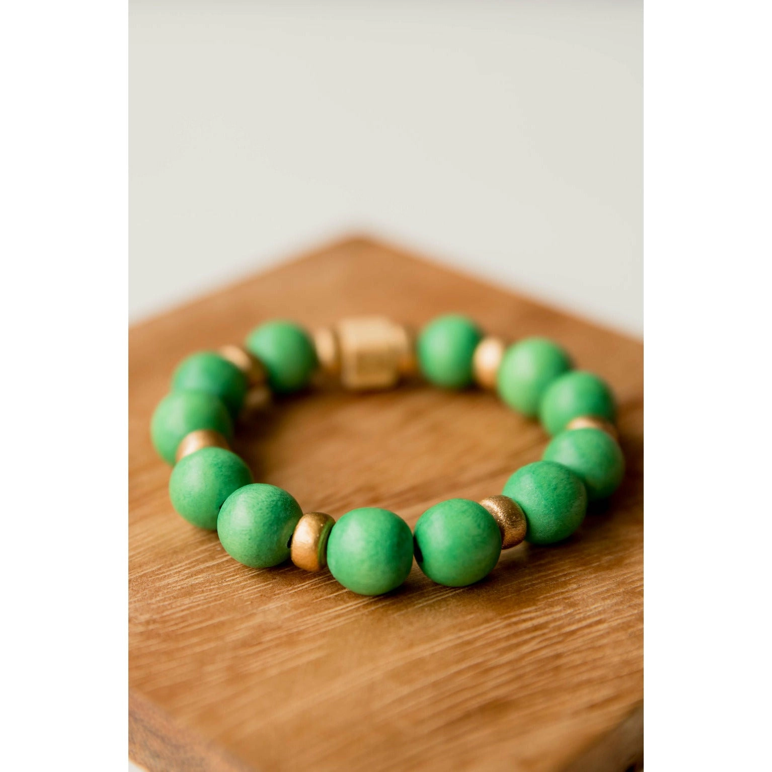Multi Gold Accented Beaded Bracelet