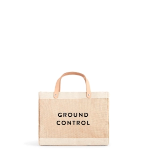 Petite Market Bag in Natural with GROUND CONTROL