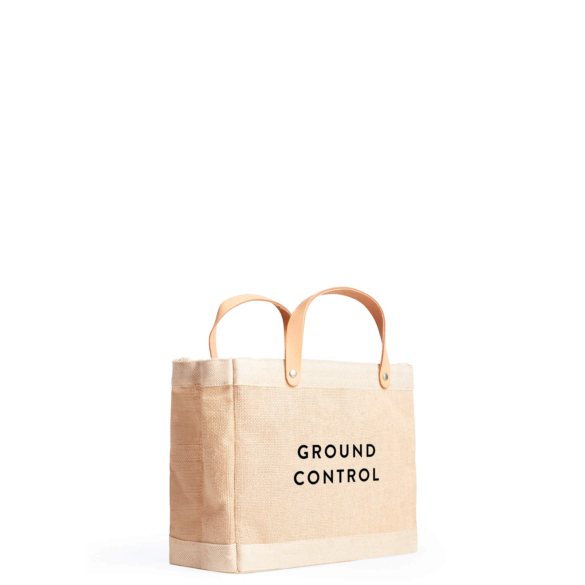 Petite Market Bag in Natural with GROUND CONTROL