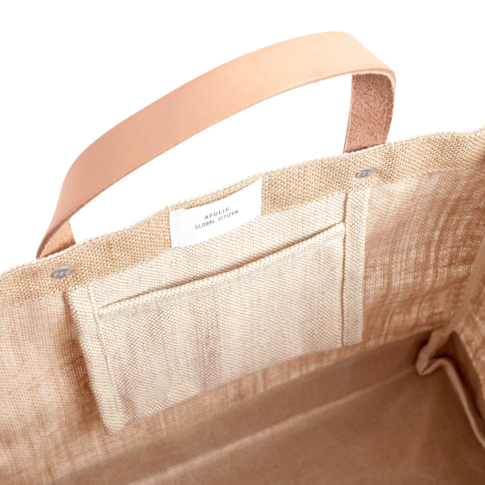Petite Market Bag in Natural with GROUND CONTROL