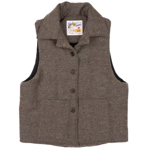 Quilted Vest - Wool   Multi   Nep - Brown