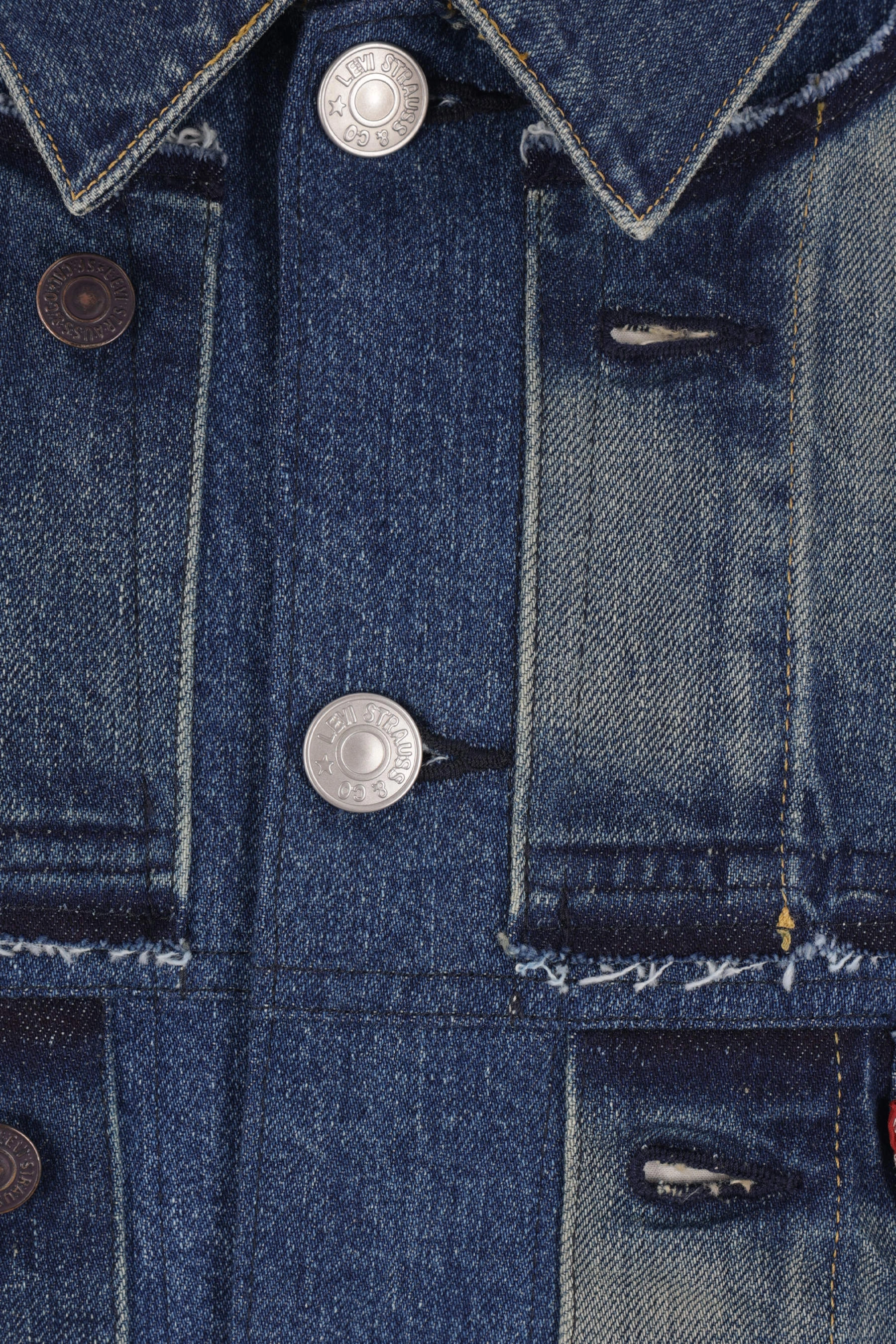 raw-cut denim oversize jacket