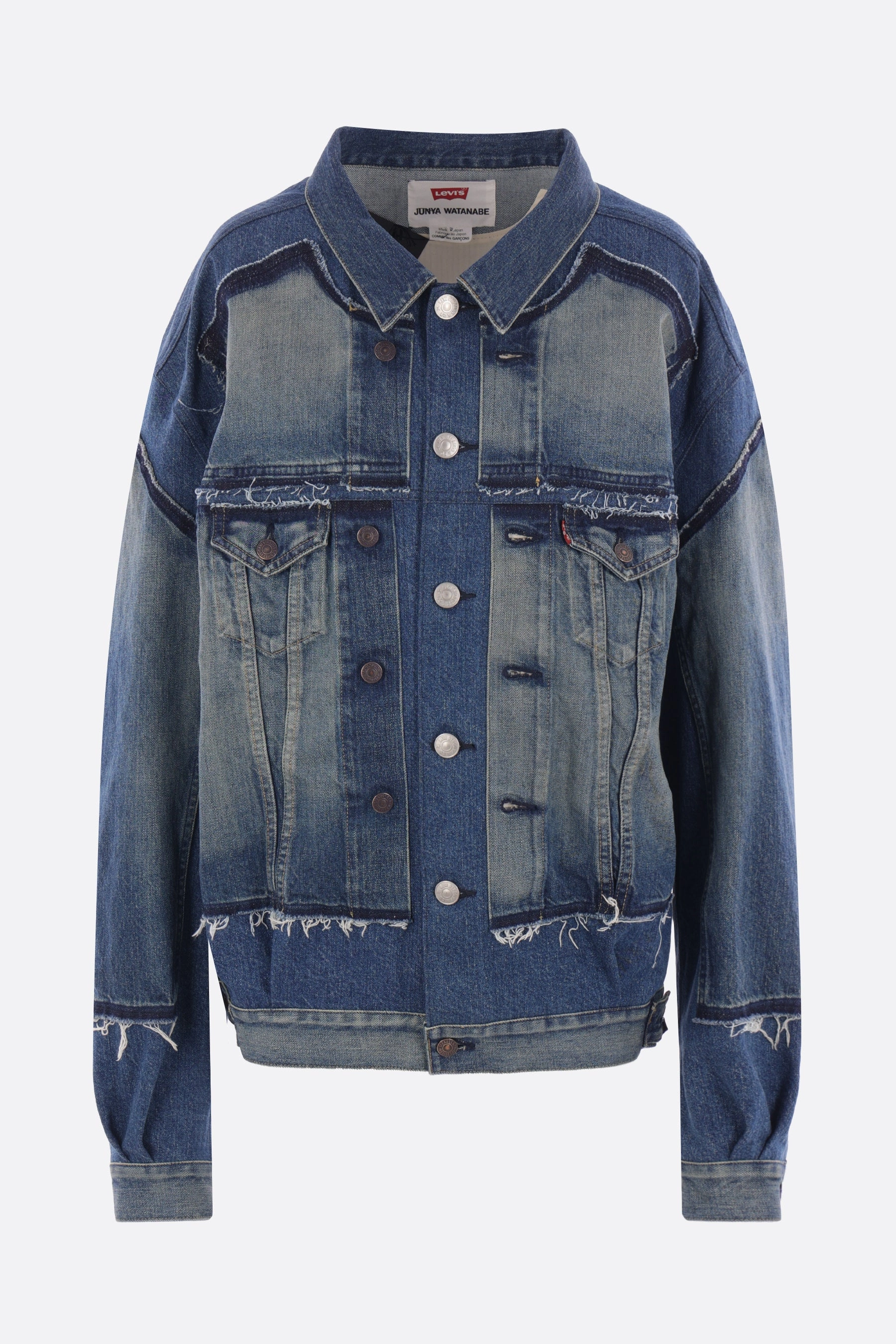 raw-cut denim oversize jacket