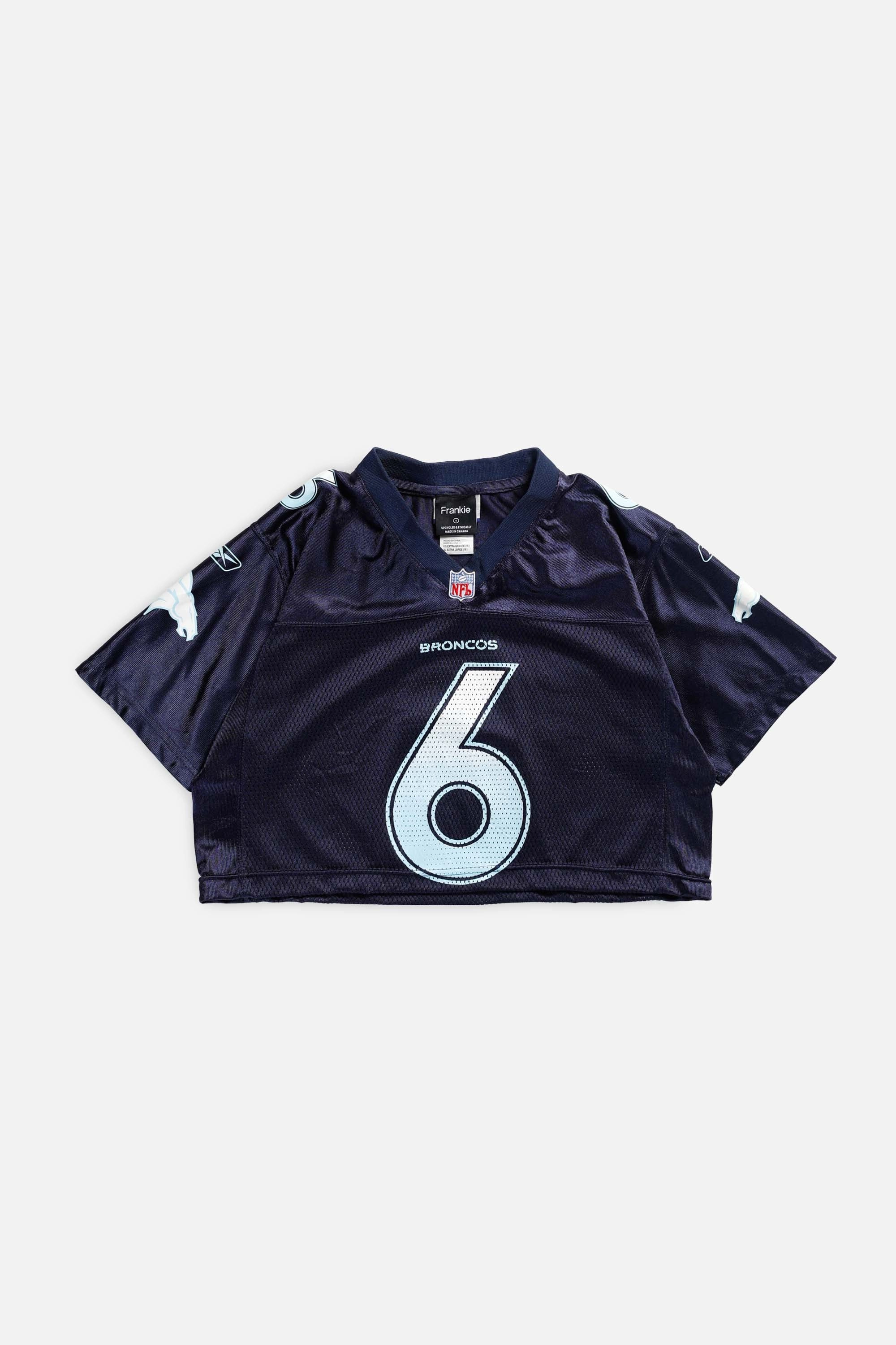 Rework Broncos Crop NFL Jersey - S