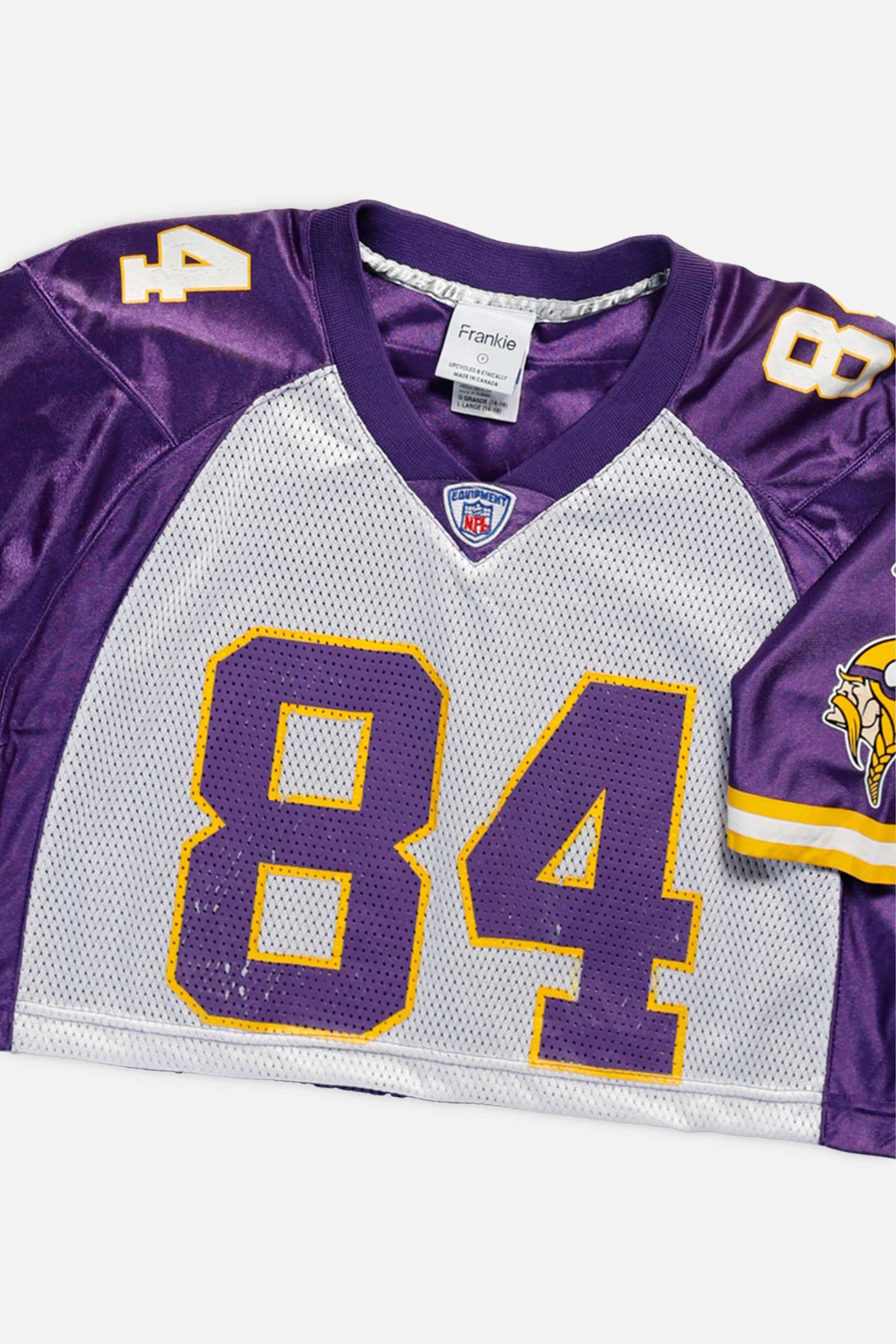 Rework Minnesota Vikings Crop NFL Jersey - S