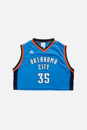 Rework Oklahoma City Thunder NBA Crop Jersey - L