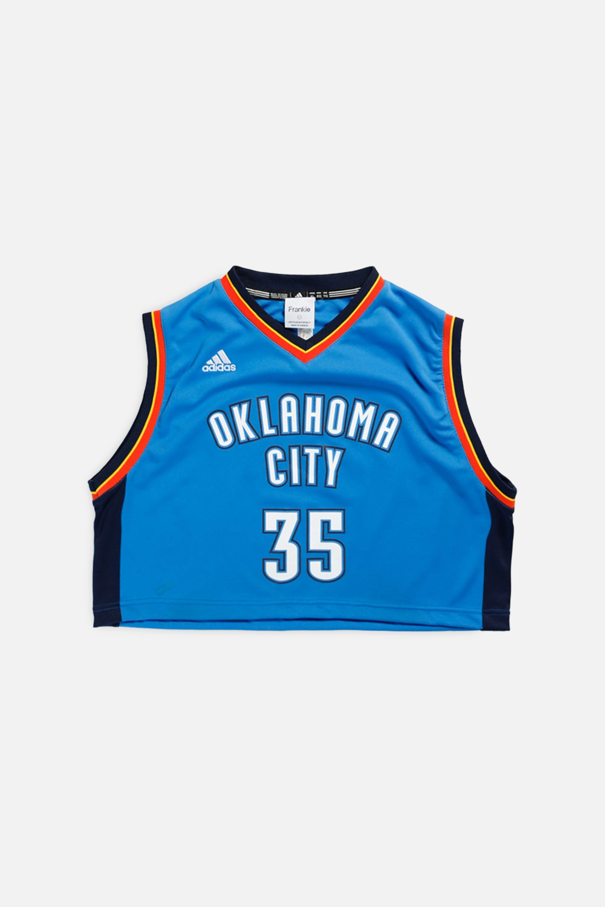 Rework Oklahoma City Thunder NBA Crop Jersey - L