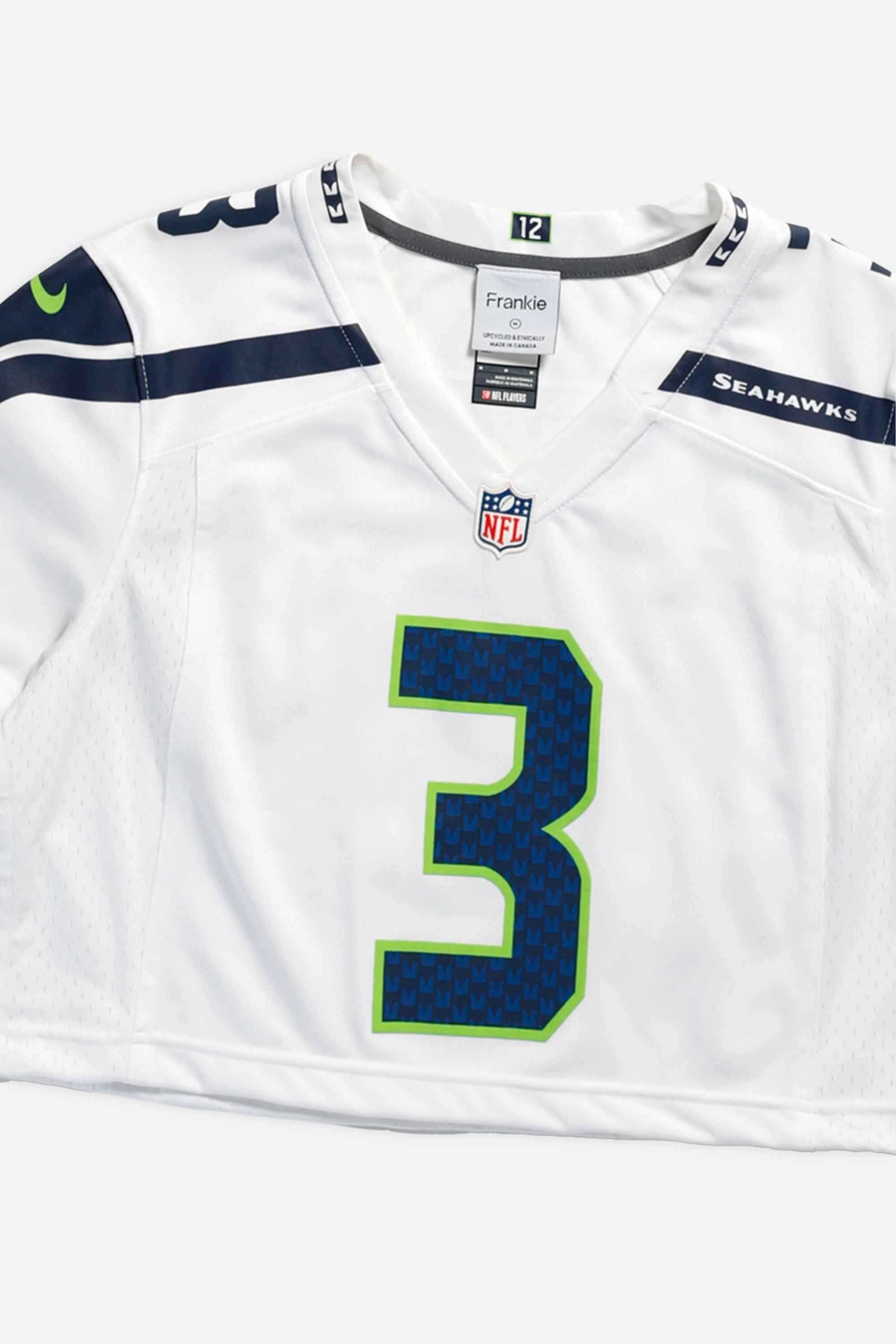 Rework Seattle Seahawks Crop NFL Jersey - M