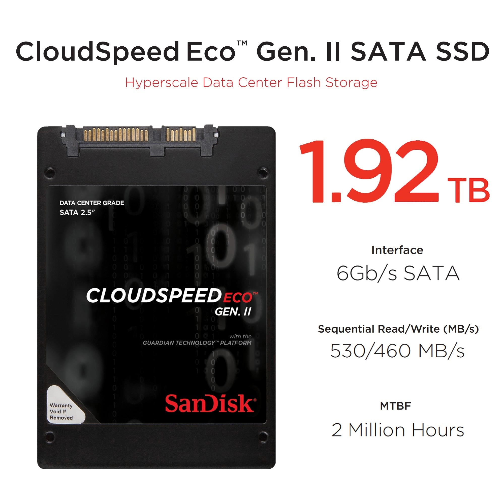SanDisk CloudSpeed Eco Gen. II SDLF1CRR-019T-1HA1 1.92TB SATA 6Gb/s 2.5" Solid State Drive