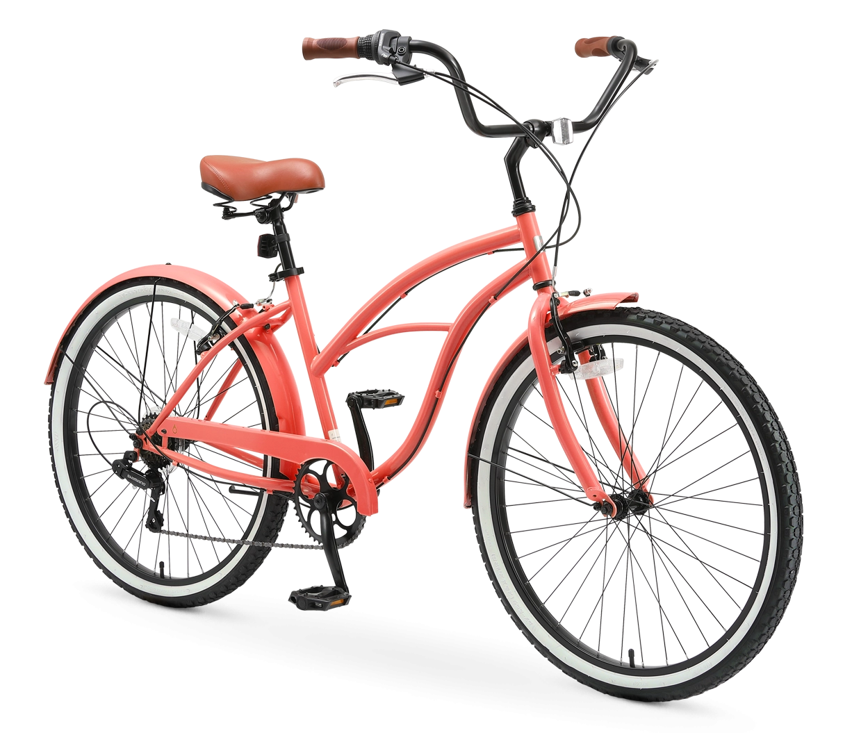 sixthreezero Around the Block Women's Casual 7-Speed Beach Cruiser Bicycle