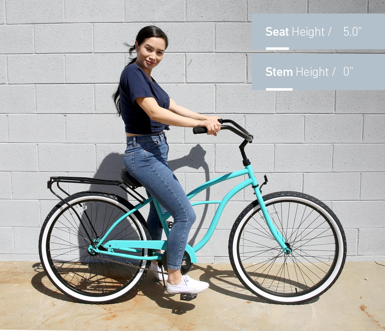 sixthreezero Around the Block Women's Casual 7-Speed Beach Cruiser Bicycle